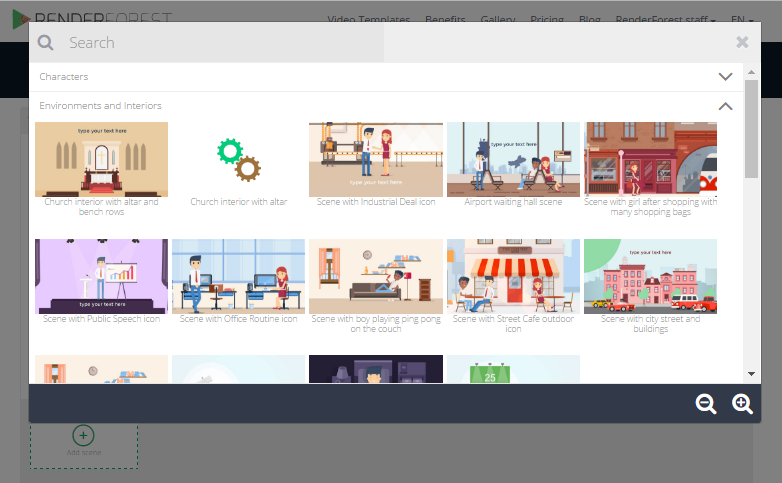 Renderforest Explainer Video Scene Environment