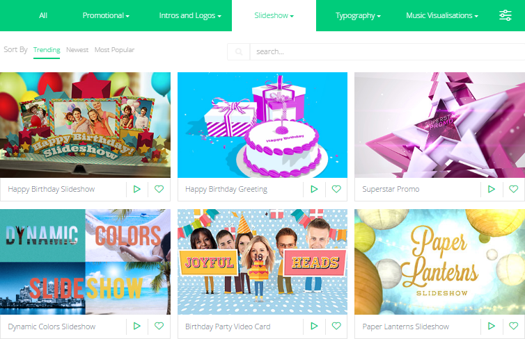 Slideshow Trending Template