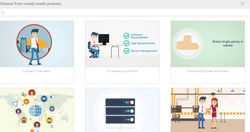 Renderforest Explainer Video Presets
