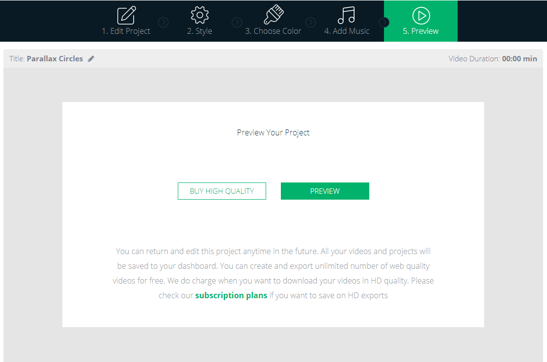 Renderforest Preview Editor