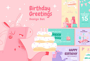 Birthday Greetings Design Set
