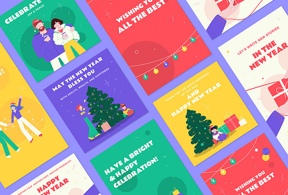 Modèles pour la fête du Nouvel An