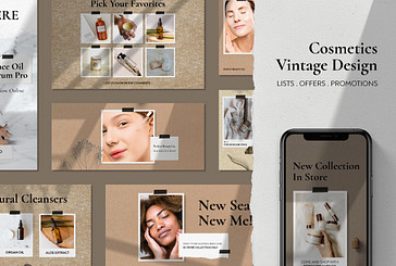 Cosmetics Vintage Design Kit