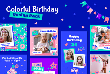 Colorful Birthday Design Pack