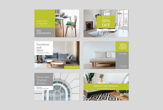 家具と装飾のプロモーションデザイン