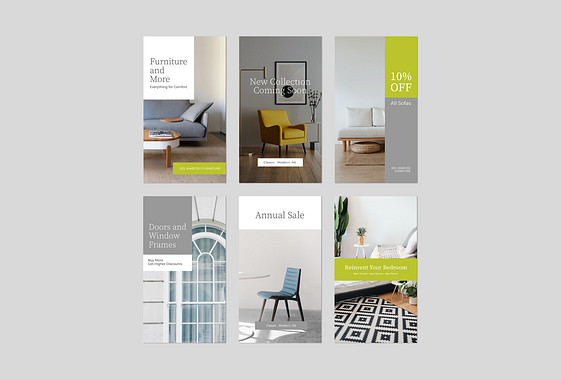 家具と装飾のプロモーションデザイン