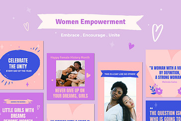 Women Empowerment Design Set