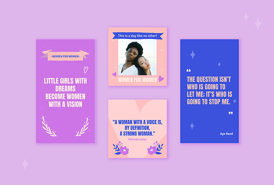 Women Empowerment Design Set
