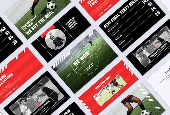 Design-Set mit Fußballmotiv