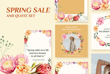 Spring Sale and Quote Set