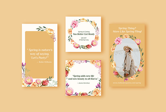 Spring Sale and Quote Set