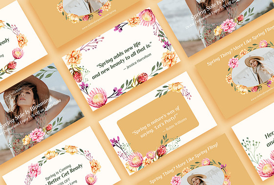 Spring Sale and Quote Set
