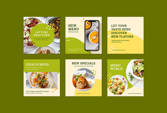 Neues Menü-Werbe-Set