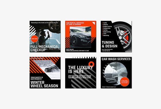 Car Repair Services Visual Set