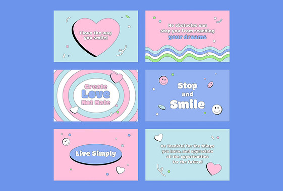 Dezentes Design-Zitate-Set