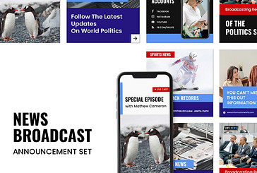 News Broadcast Announcement Set