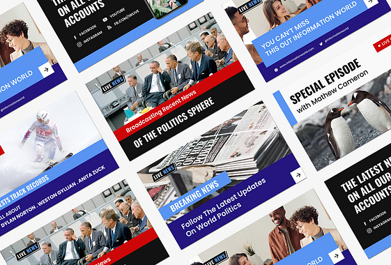 News Broadcast Announcement Set