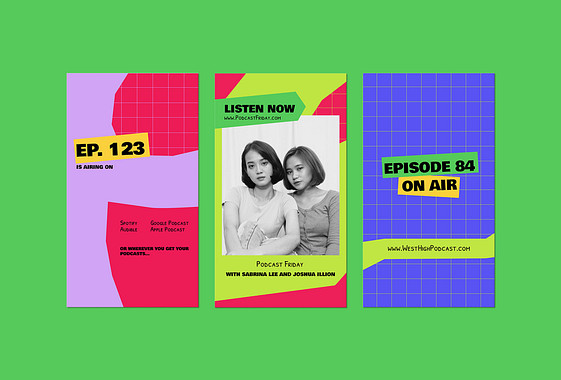 Creative Podcast Announcement Set