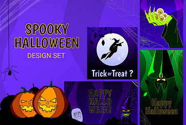 Spooky Halloween Visuals Set