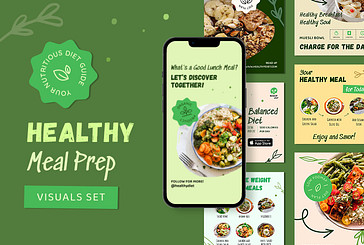 Healthy Meal Prep Visuals Set
