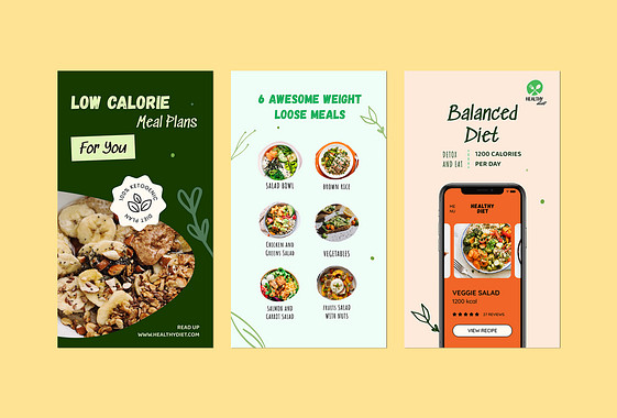 Healthy Meal Prep Visuals Set