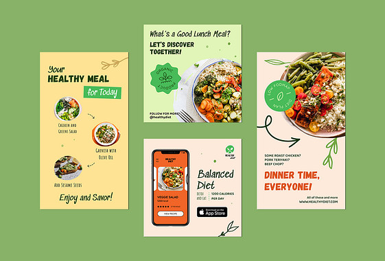 Healthy Meal Prep Visuals Set