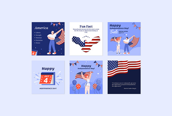 Independence Day SMM Posts