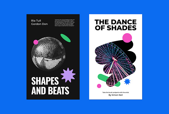 抽象的でカラフルな本カバー