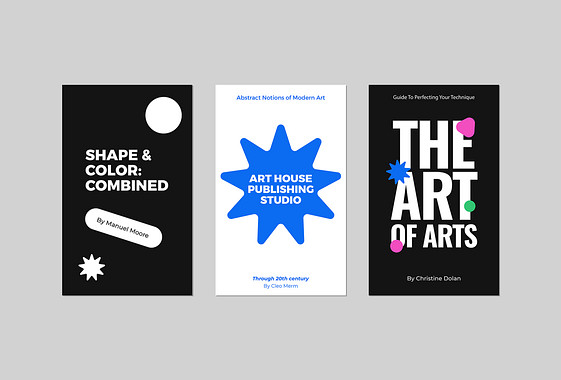 抽象的でカラフルな本カバー