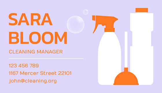 Cleaning Company Business Cards
