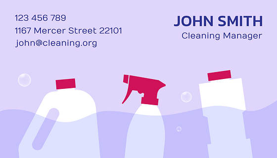 Cleaning Company Business Cards