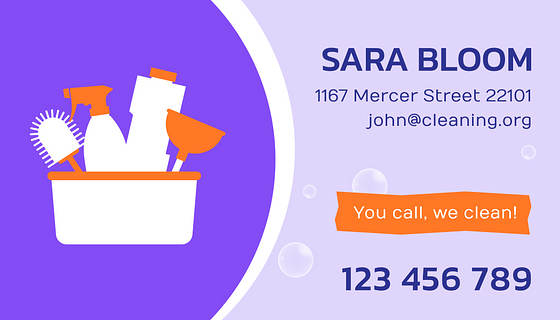 Cleaning Company Business Cards