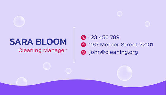 Cleaning Company Business Cards