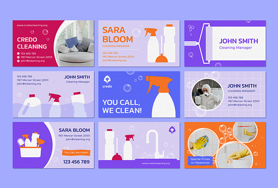 Cleaning Company Business Cards