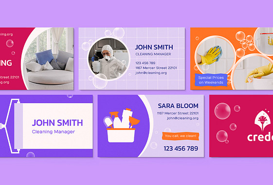 Cleaning Company Business Cards