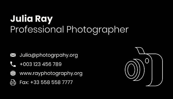 Photography Business Cards