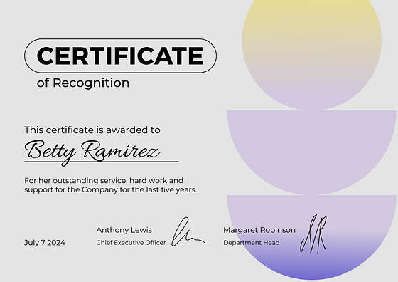 Profesyonel Sertifika Şablonları