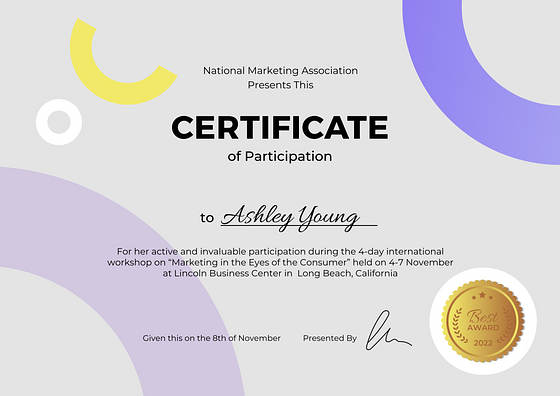 Profesyonel Sertifika Şablonları