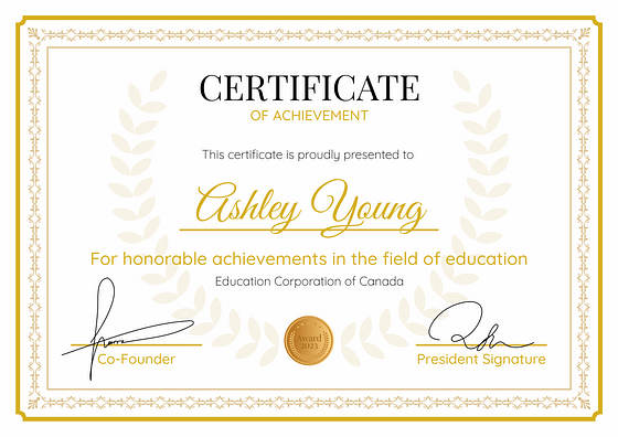 Elegante Zertifikate