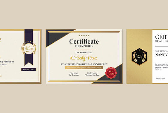 Elegante Zertifikate