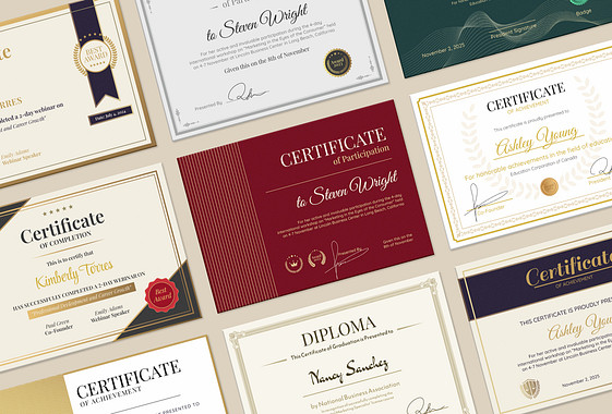 Elegante Zertifikate
