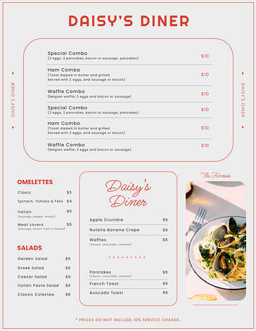 Modern Menu Templates