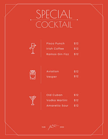 Modern Menu Templates