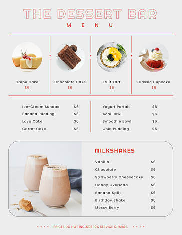 Modern Menu Templates