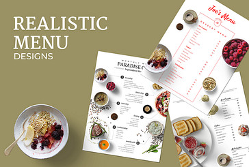 Realistic Menu Designs