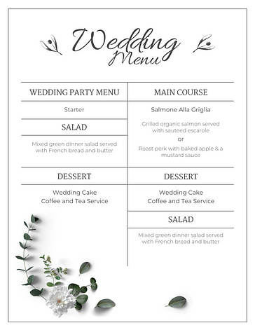 Realistic Menu Designs