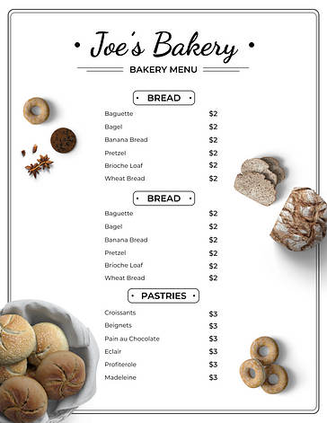 Realistic Menu Designs