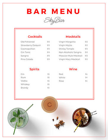 Realistic Menu Designs