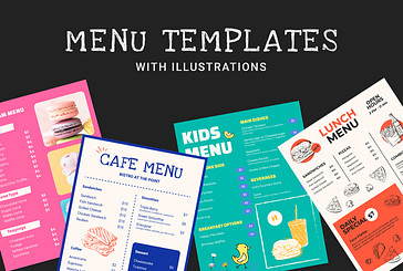 Menu Templates With Illustrations
