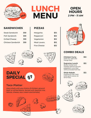 Menu Templates With Illustrations